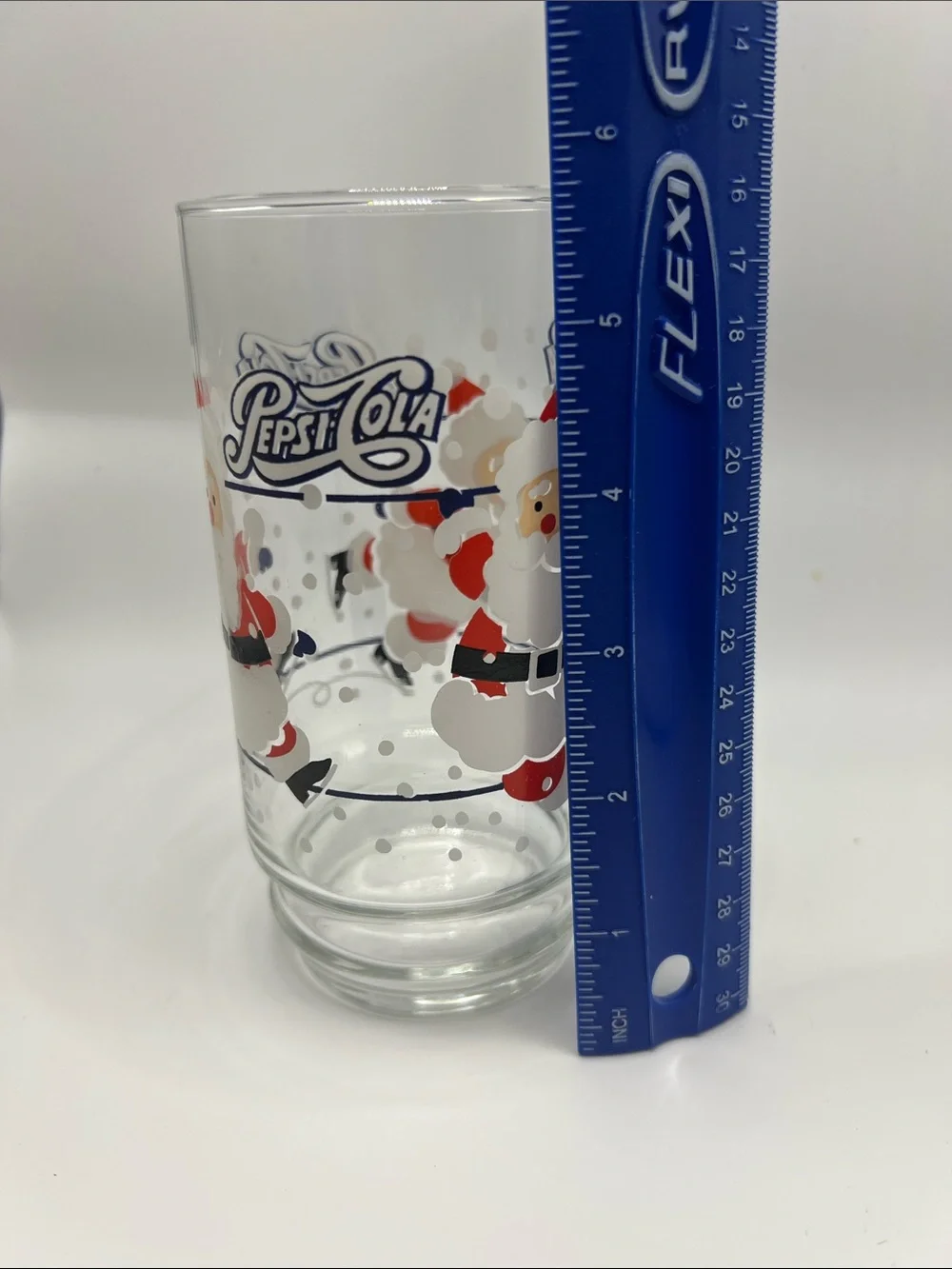 Pepsi-Cola Santa Holiday Glass - Red and White